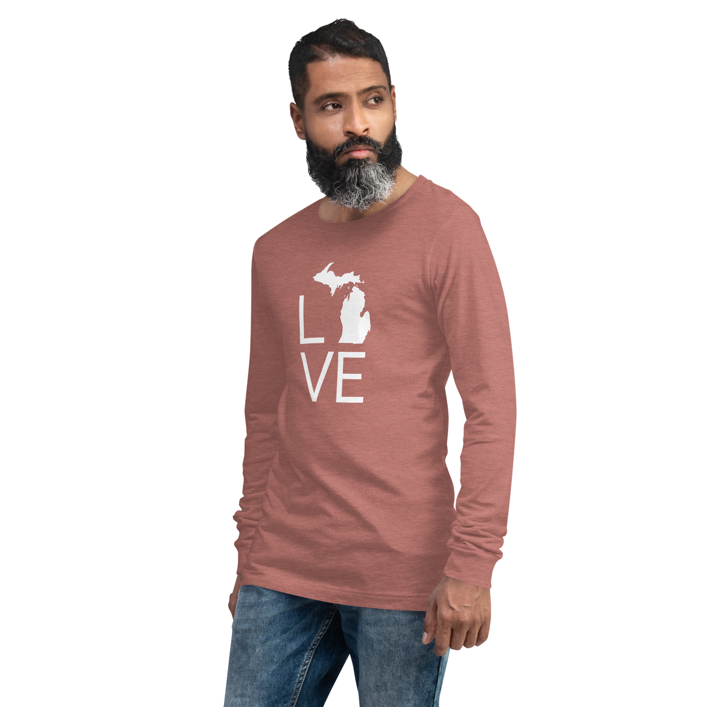 Michigan 'Love' T-Shirt (Thin Sans Font) | Unisex Long Sleeve