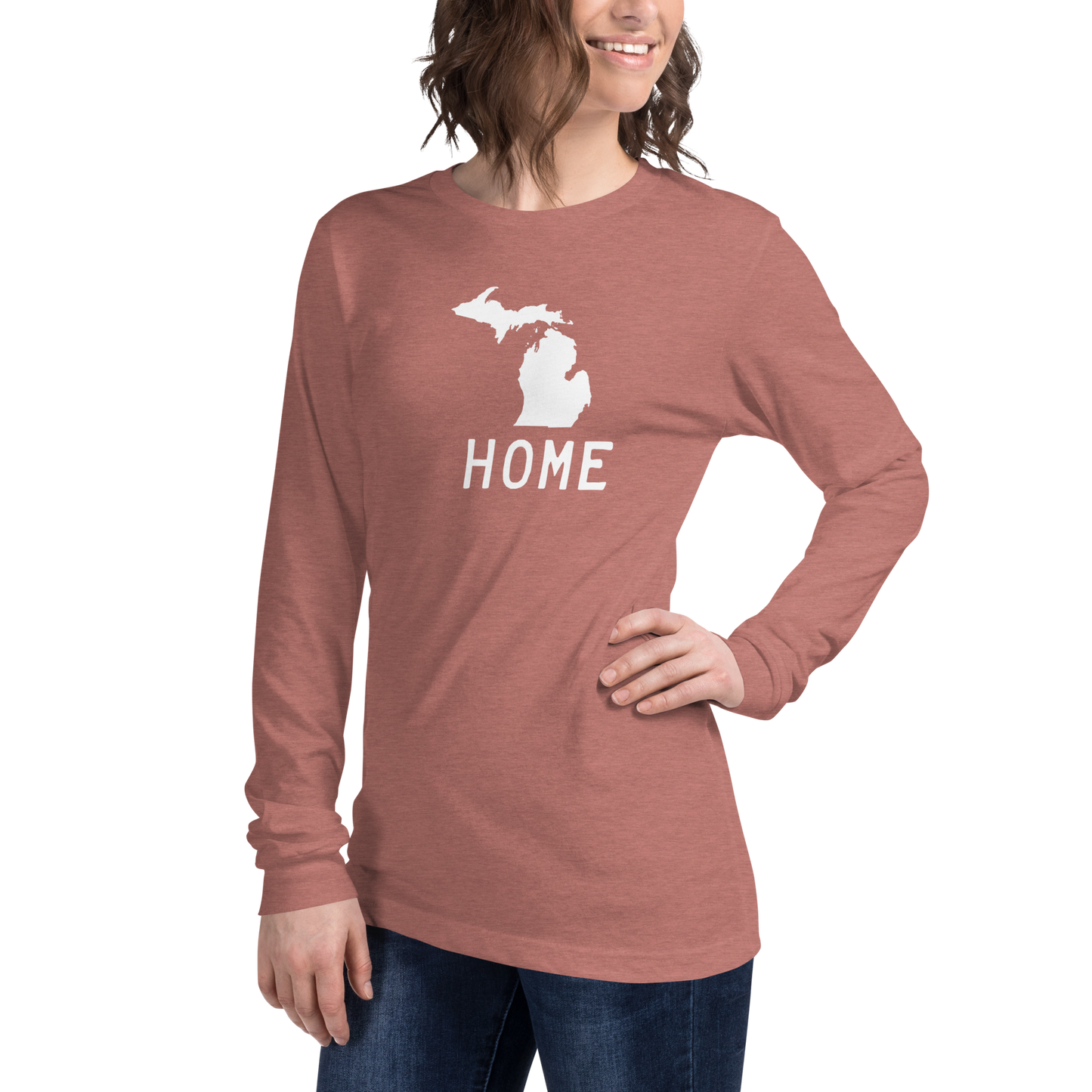 Michigan 'Home' T-Shirt (Licence Plate Font) | Unisex Long Sleeve