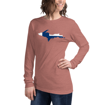 Michigan Upper Peninsula T-Shirt (w/ UP Finland Flag Outline) | Unisex Long Sleeve