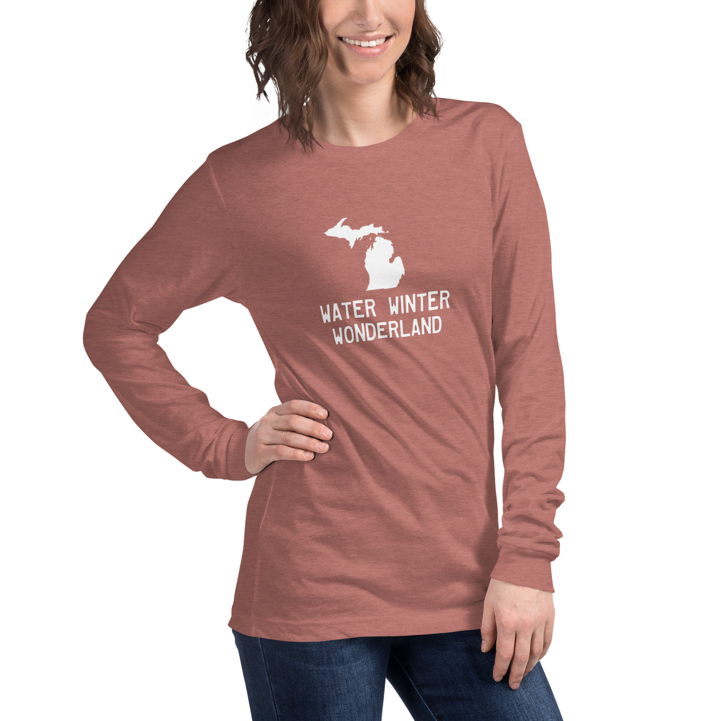 Michigan 'Water Winter Wonderland' Long Sleeve T-Shirt | Unisex