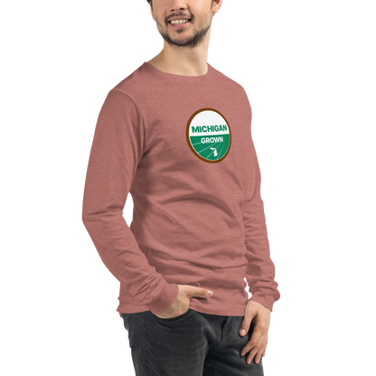 'Michigan Grown' Long Sleeve T-Shirt (Organic Certification Parody)