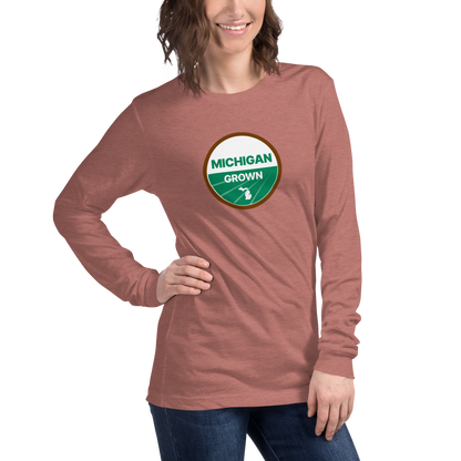 'Michigan Grown' Long Sleeve T-Shirt (Organic Certification Parody)