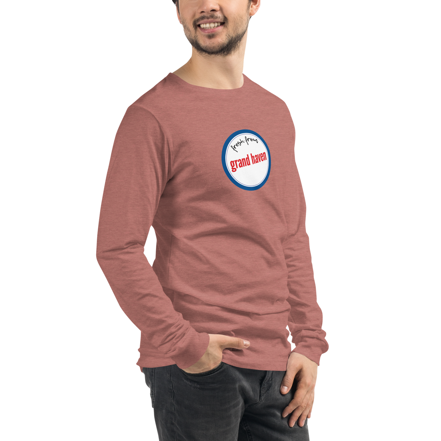 'Fresh From Grand Haven' Long Sleeve T-Shirt (Hypermarket Parody) | Unisex