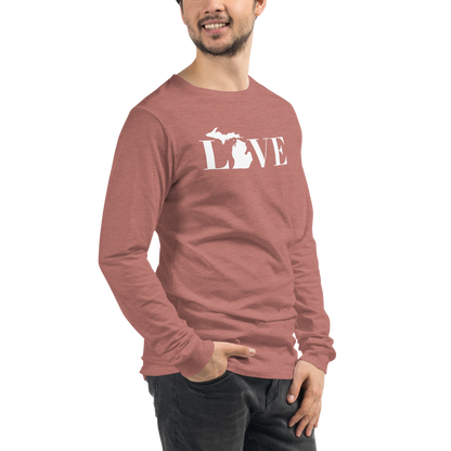 Michigan 'Love' T-Shirt (Didone Font) | Unisex Long Sleeve