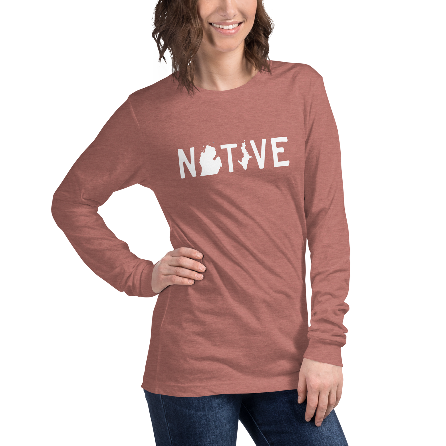 Michigan 'Native' T-Shirt (Licence Plate Font) | Unisex Long Sleeve