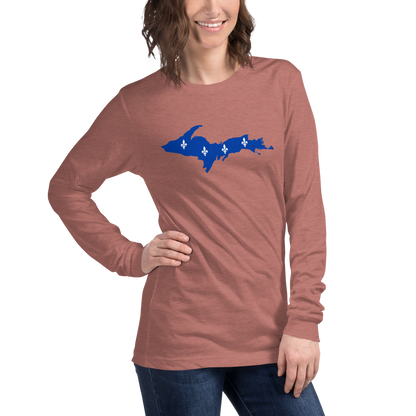 Michigan Upper Peninsula T-Shirt (w/ UP Quebec Flag Outline) | Unisex Long Sleeve