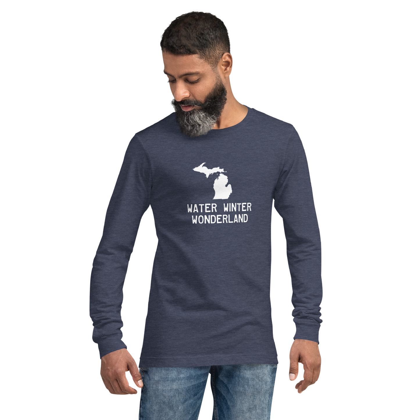 Michigan 'Water Winter Wonderland' Long Sleeve T-Shirt | Unisex