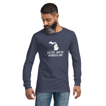 Michigan 'Water Winter Wonderland' Long Sleeve T-Shirt | Unisex