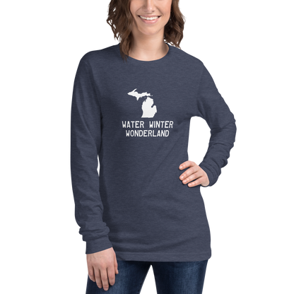 Michigan 'Water Winter Wonderland' Long Sleeve T-Shirt | Unisex