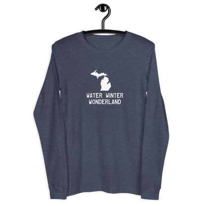 Michigan 'Water Winter Wonderland' Long Sleeve T-Shirt | Unisex