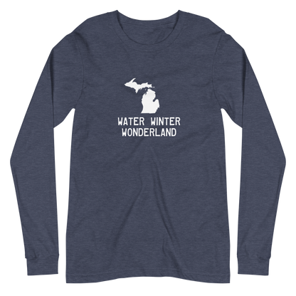 Michigan 'Water Winter Wonderland' Long Sleeve T-Shirt | Unisex