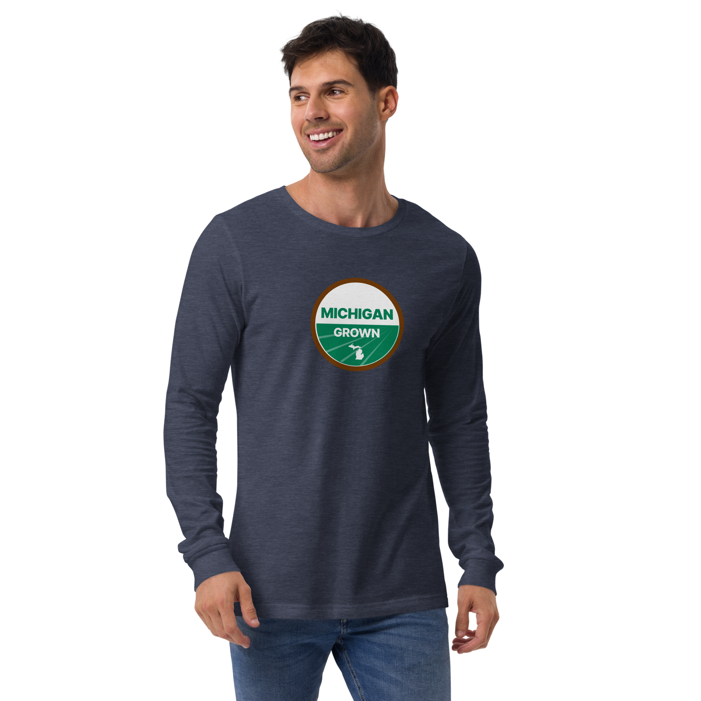 'Michigan Grown' Long Sleeve T-Shirt (Organic Certification Parody)