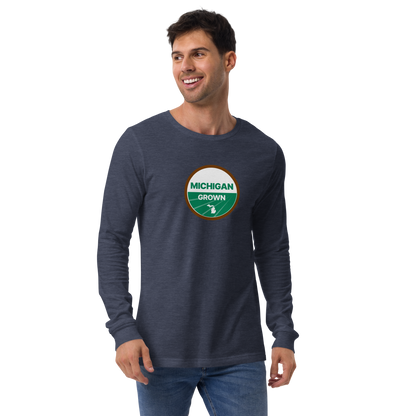 'Michigan Grown' Long Sleeve T-Shirt (Organic Certification Parody)