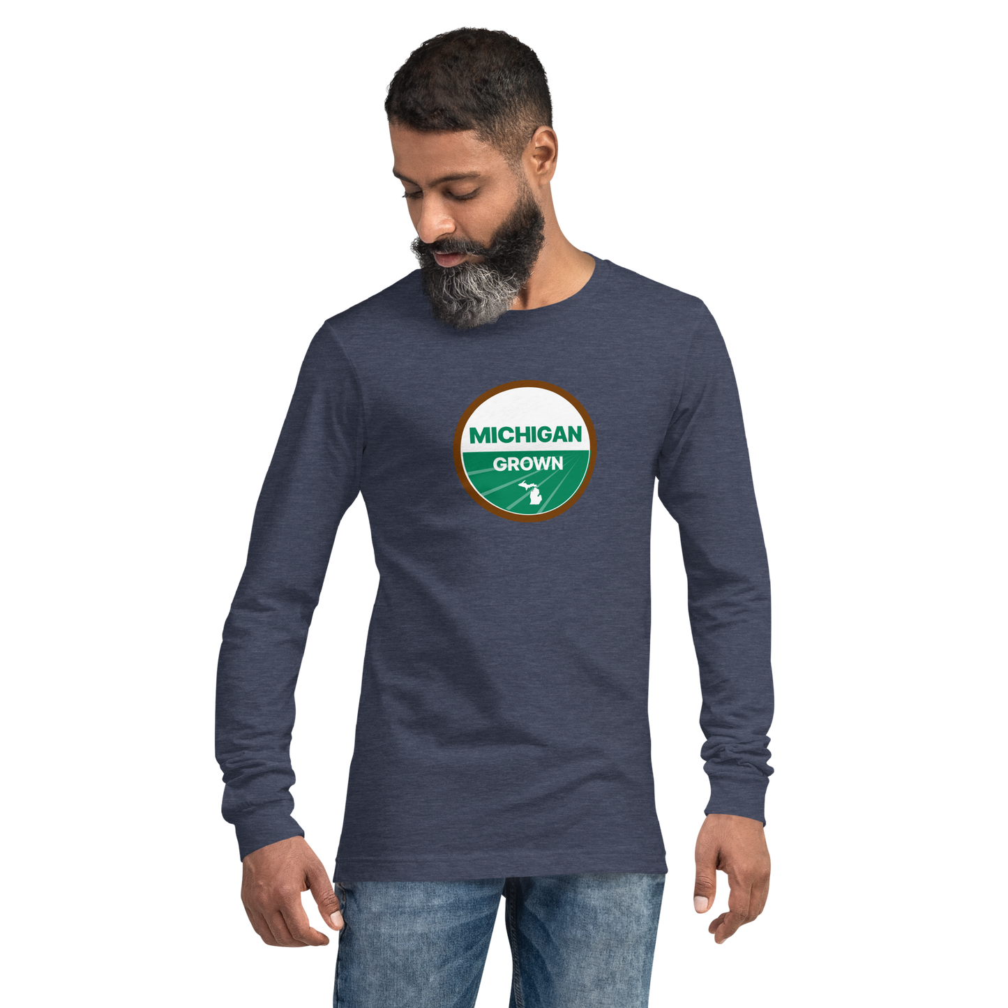 'Michigan Grown' Long Sleeve T-Shirt (Organic Certification Parody)