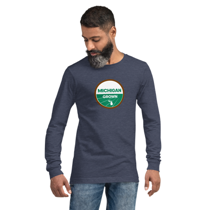 'Michigan Grown' Long Sleeve T-Shirt (Organic Certification Parody)