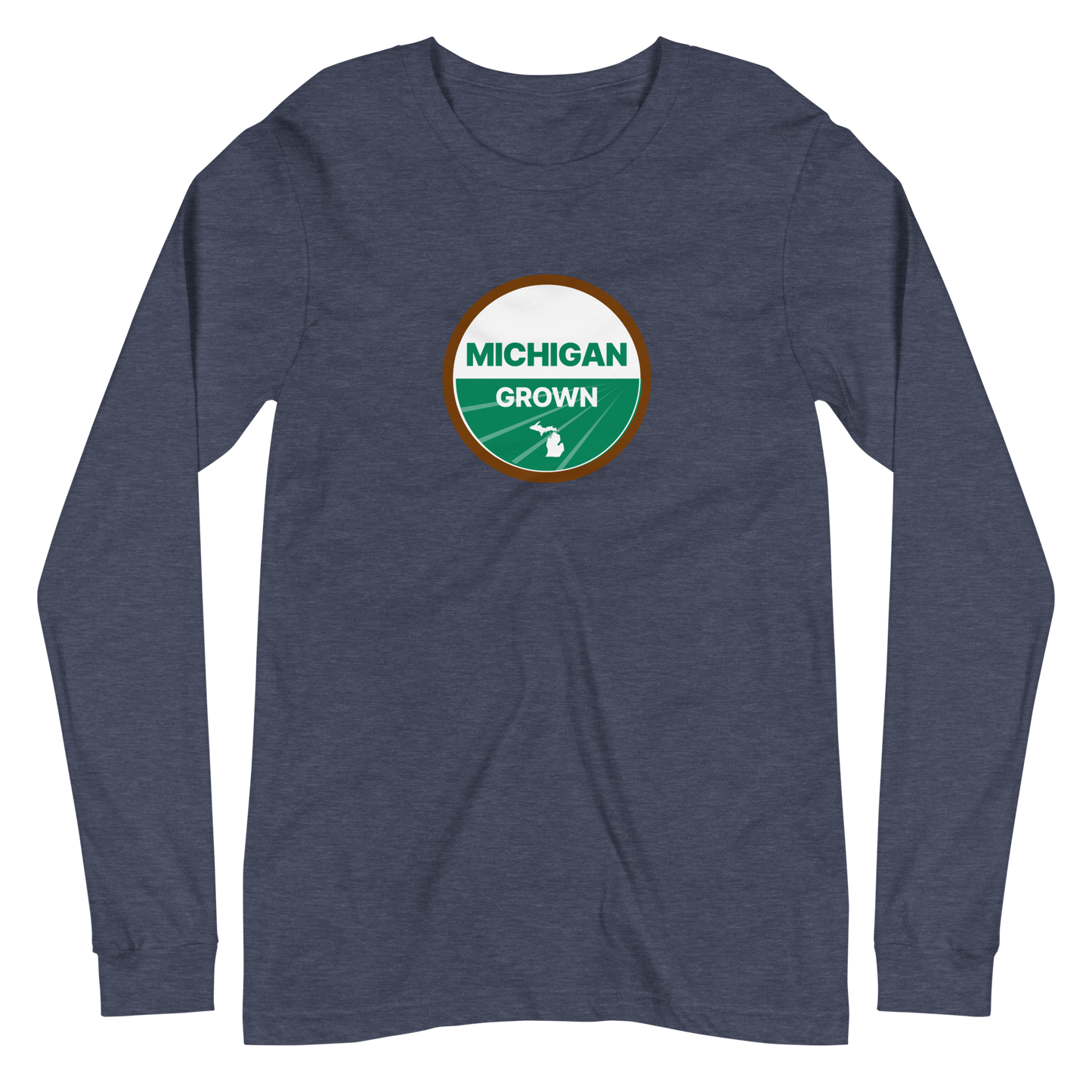 'Michigan Grown' Long Sleeve T-Shirt (Organic Certification Parody)