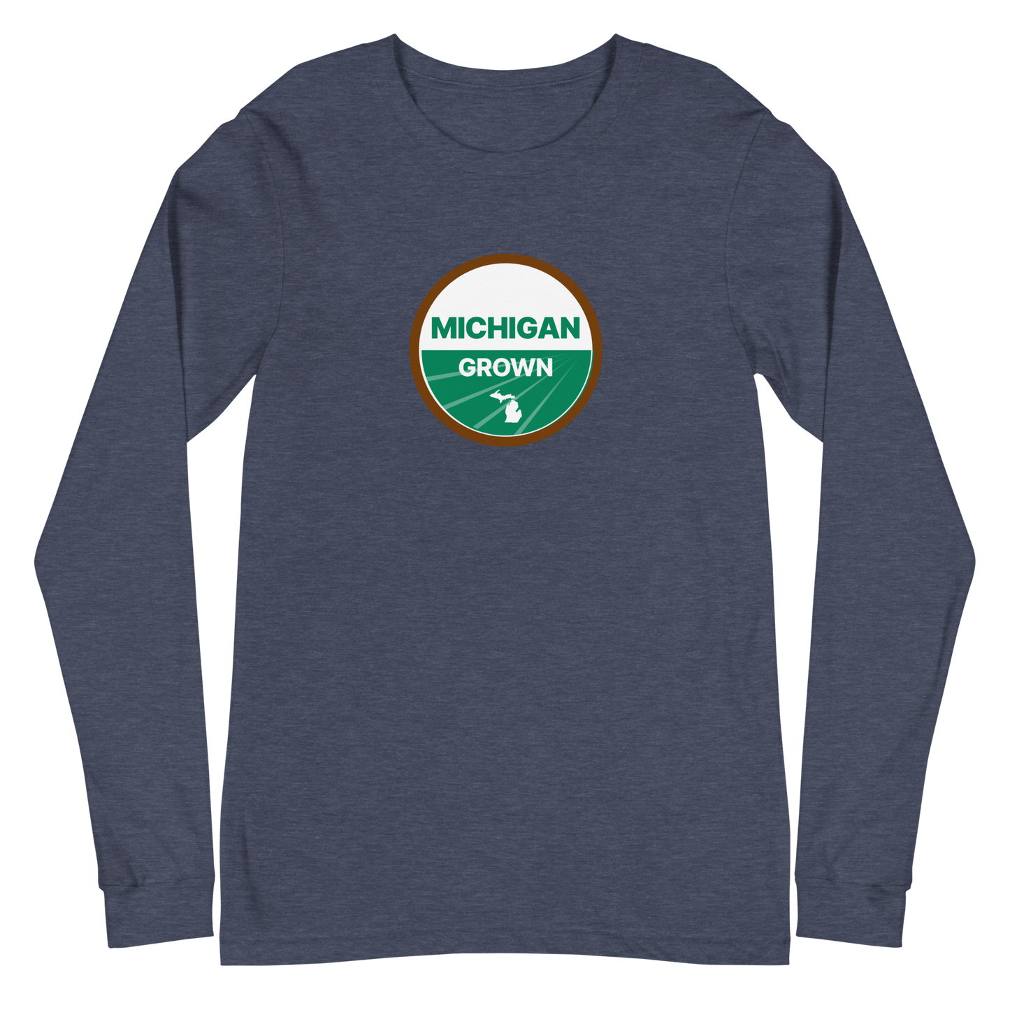 'Michigan Grown' Long Sleeve T-Shirt (Organic Certification Parody)