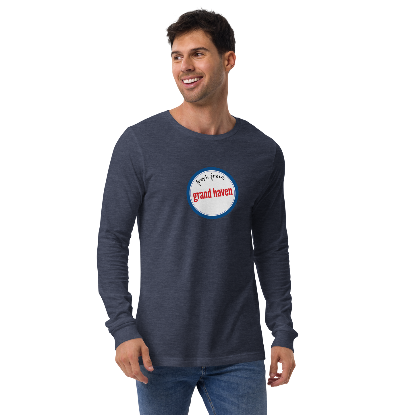 'Fresh From Grand Haven' Long Sleeve T-Shirt (Hypermarket Parody) | Unisex