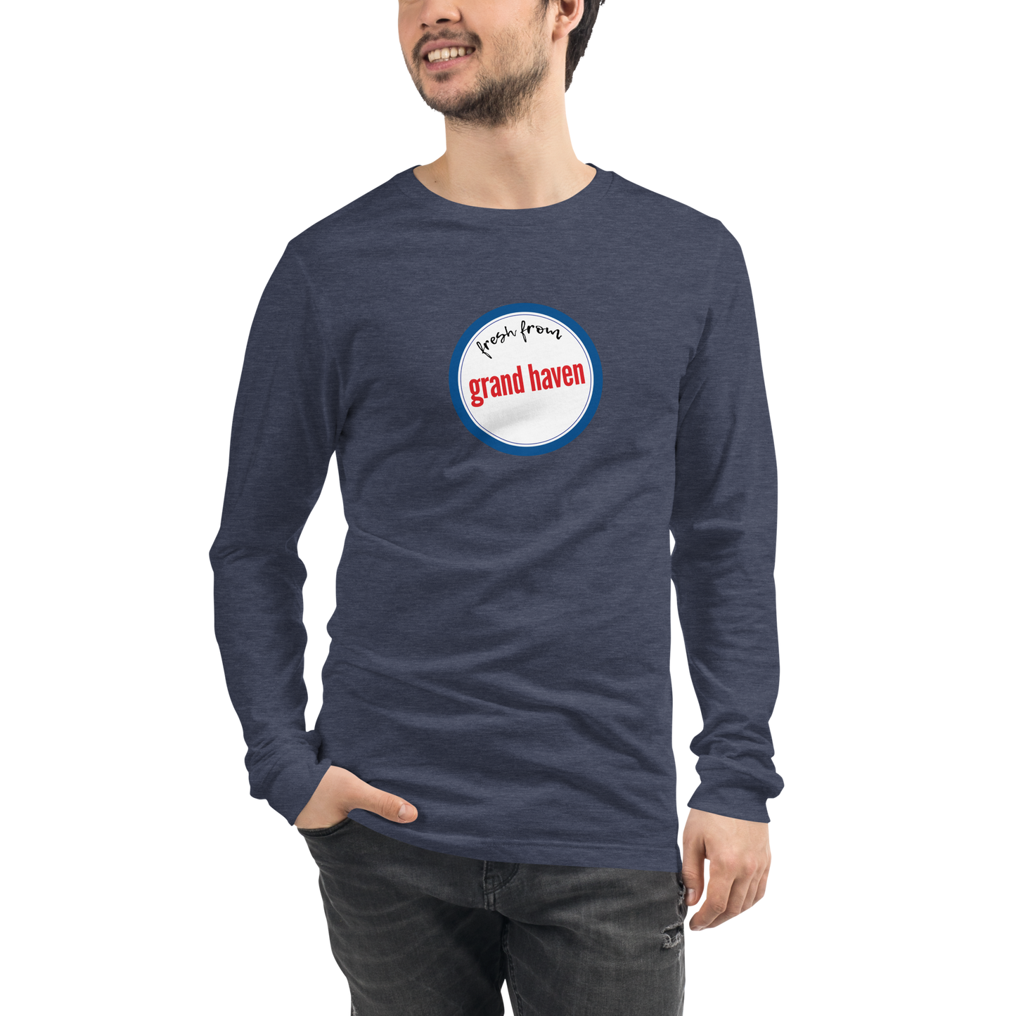 'Fresh From Grand Haven' Long Sleeve T-Shirt (Hypermarket Parody) | Unisex