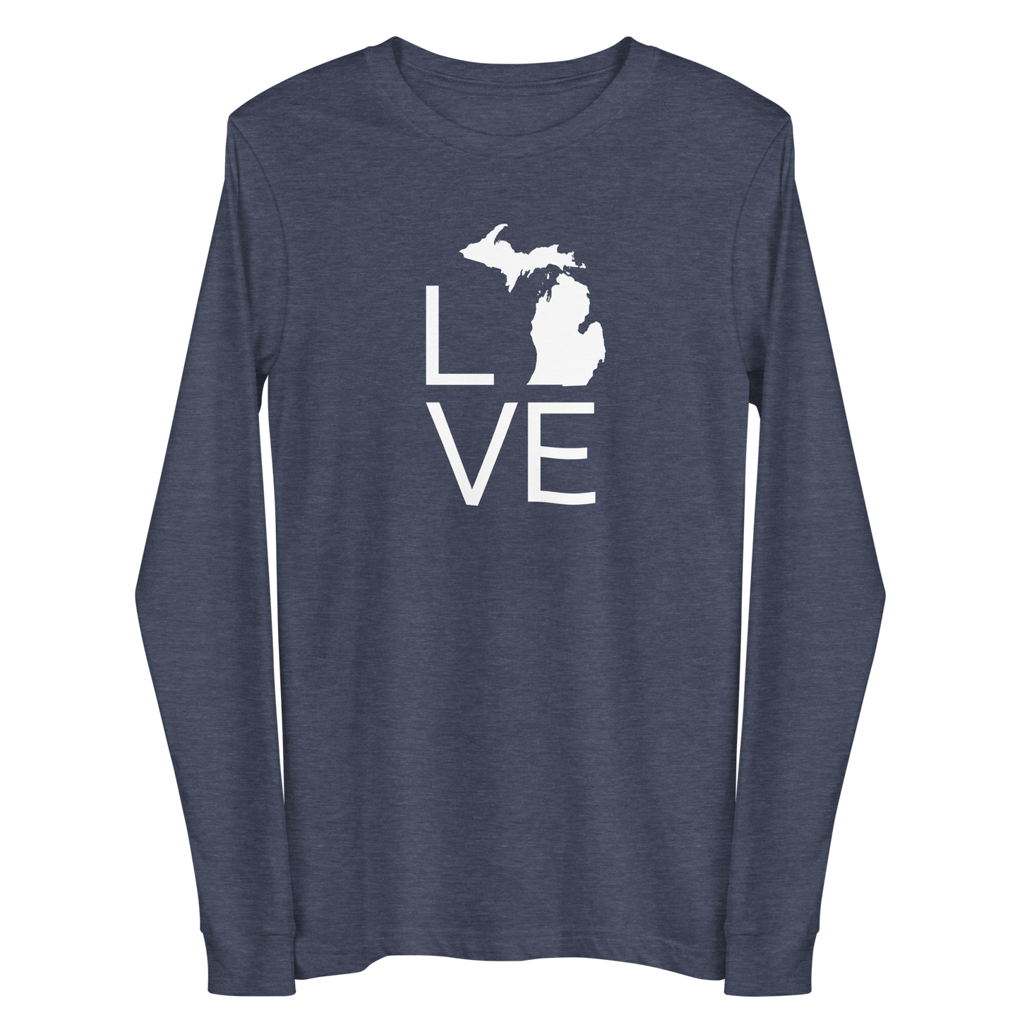 Michigan 'Love' T-Shirt (Thin Sans Font) | Unisex Long Sleeve