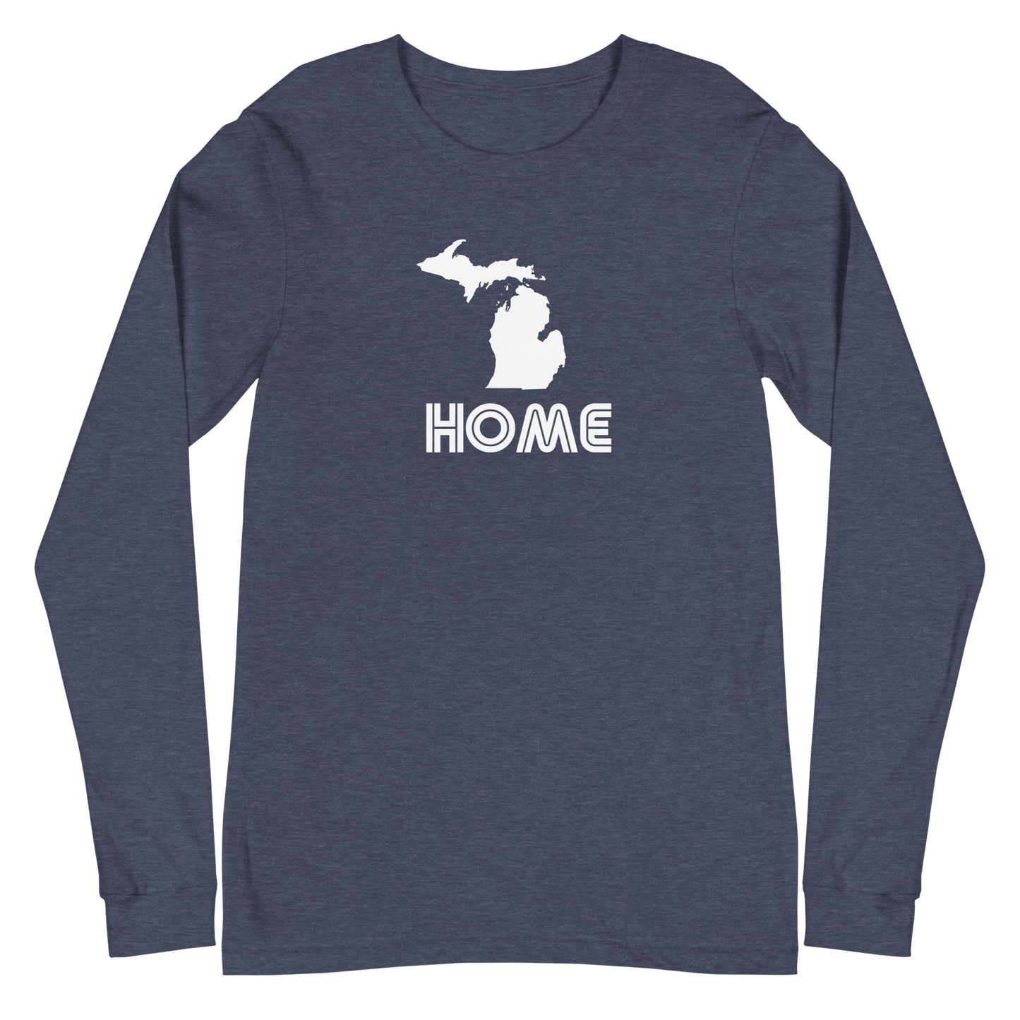 Michigan 'Home' T-Shirt (1970s Audiophile Font) | Unisex Long Sleeve