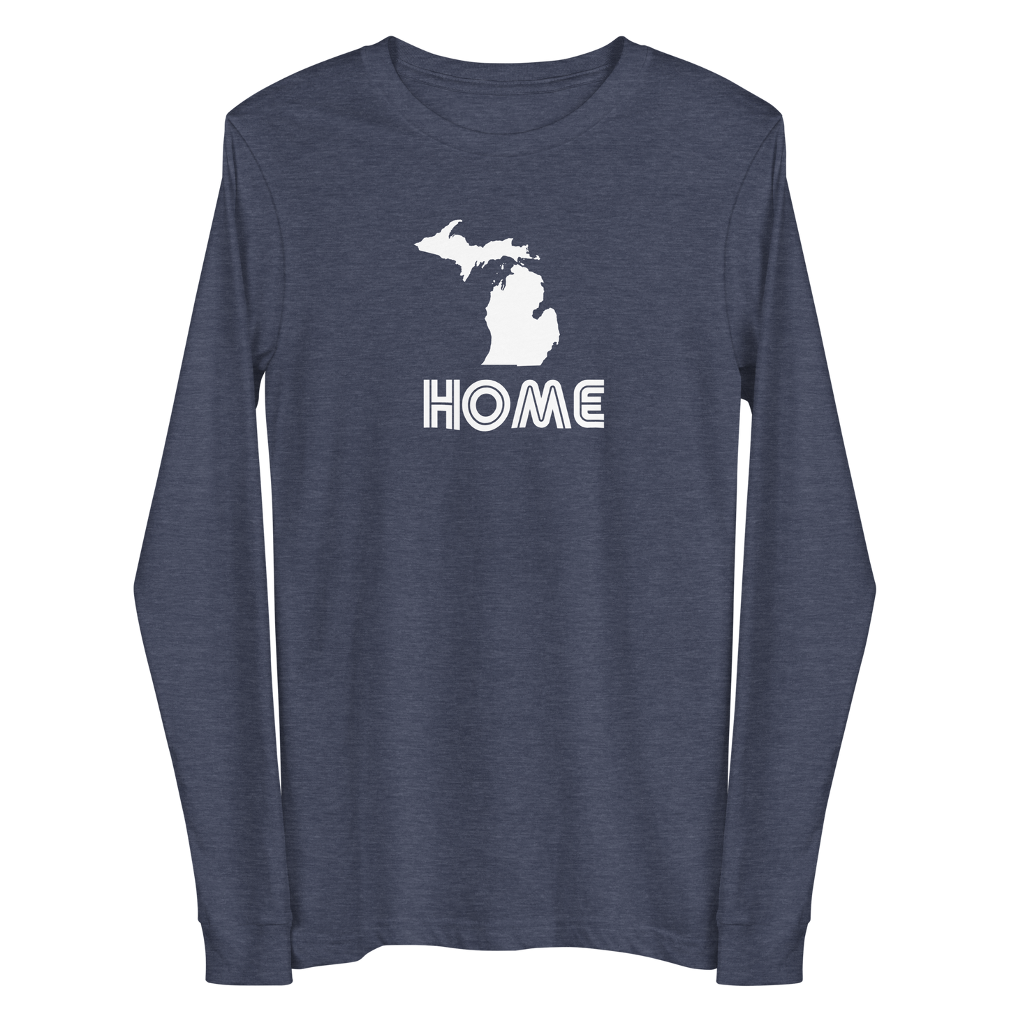 Michigan 'Home' T-Shirt (1970s Audiophile Font) | Unisex Long Sleeve