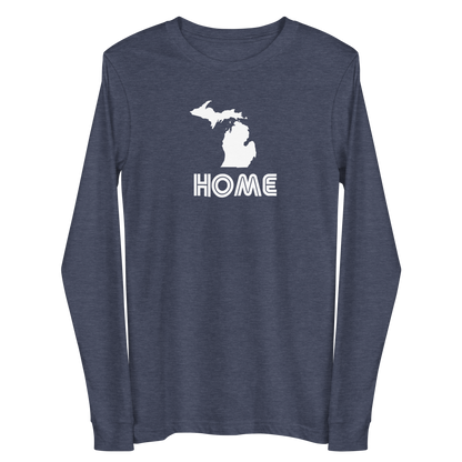 Michigan 'Home' T-Shirt (1970s Audiophile Font) | Unisex Long Sleeve