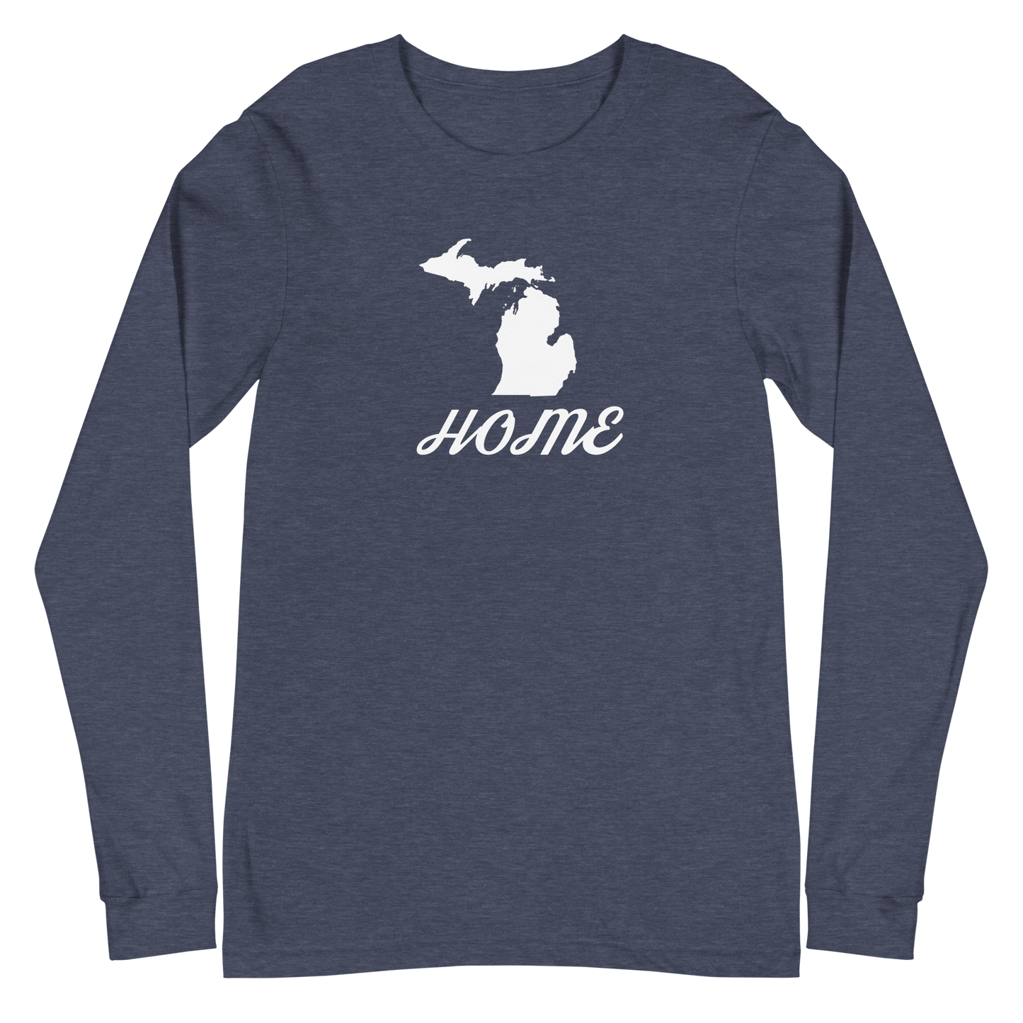 Michigan 'Home' T-Shirt (Retro Script Font) | Unisex Long Sleeve