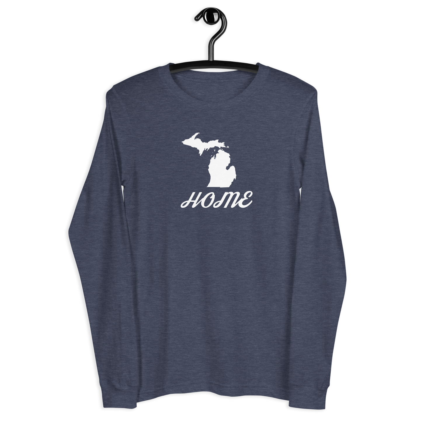 Michigan 'Home' T-Shirt (Retro Script Font) | Unisex Long Sleeve