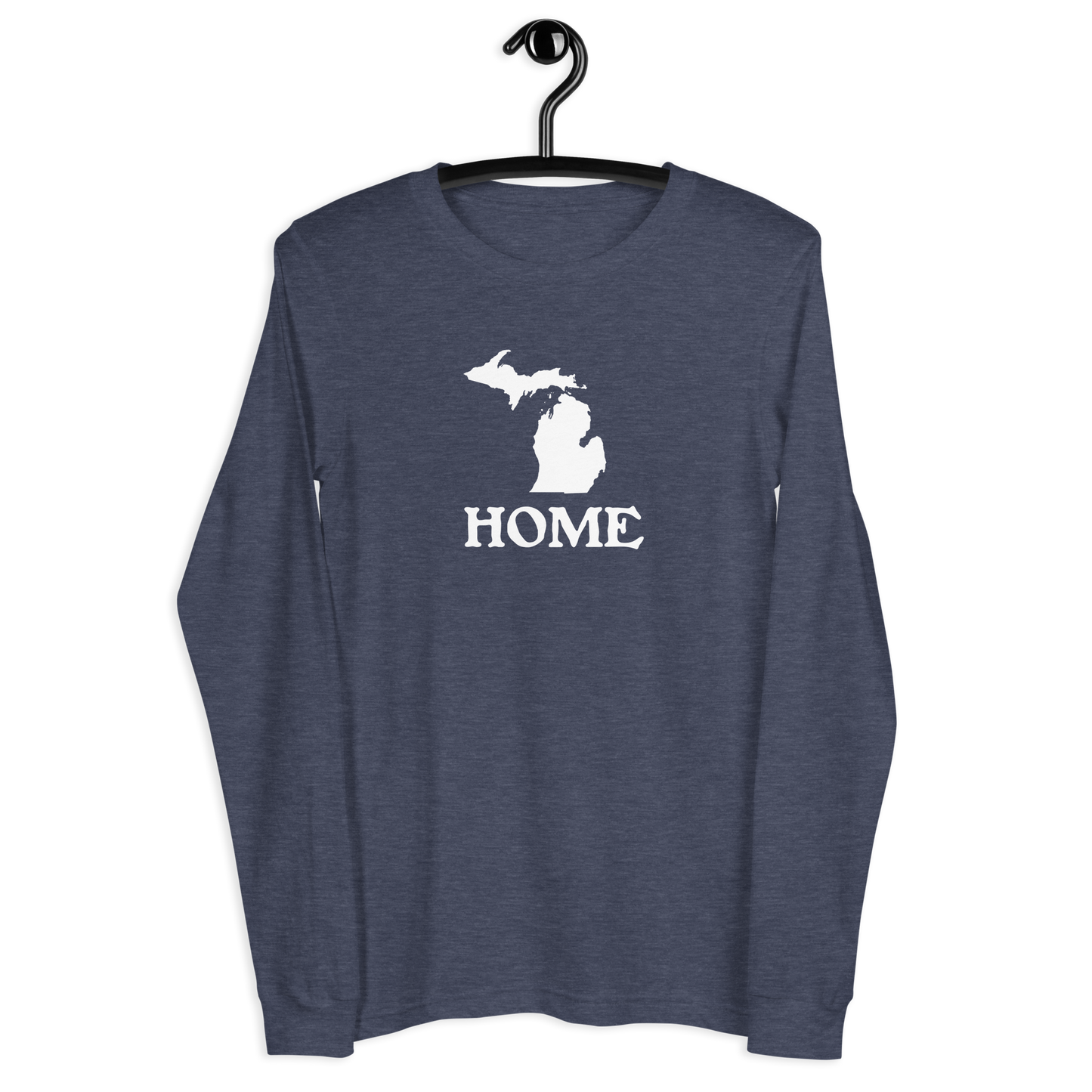 Michigan 'Home' T-Shirt (Woodcut Font) | Unisex Long Sleeve