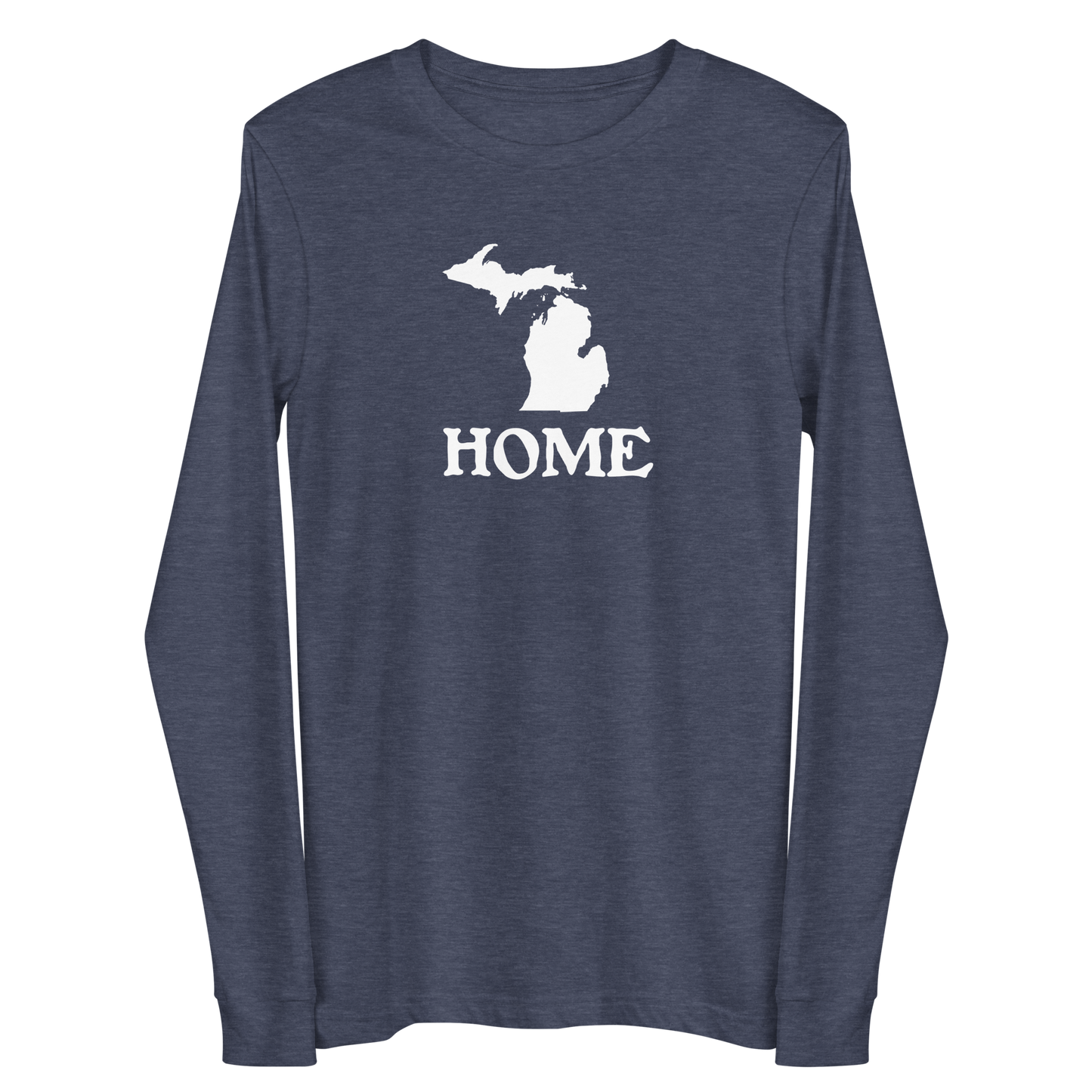 Michigan 'Home' T-Shirt (Woodcut Font) | Unisex Long Sleeve