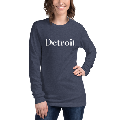 'Détroit' T-Shirt (Didot Font) | Unisex Long Sleeve