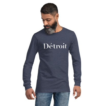 'Détroit' T-Shirt (Didot Font) | Unisex Long Sleeve