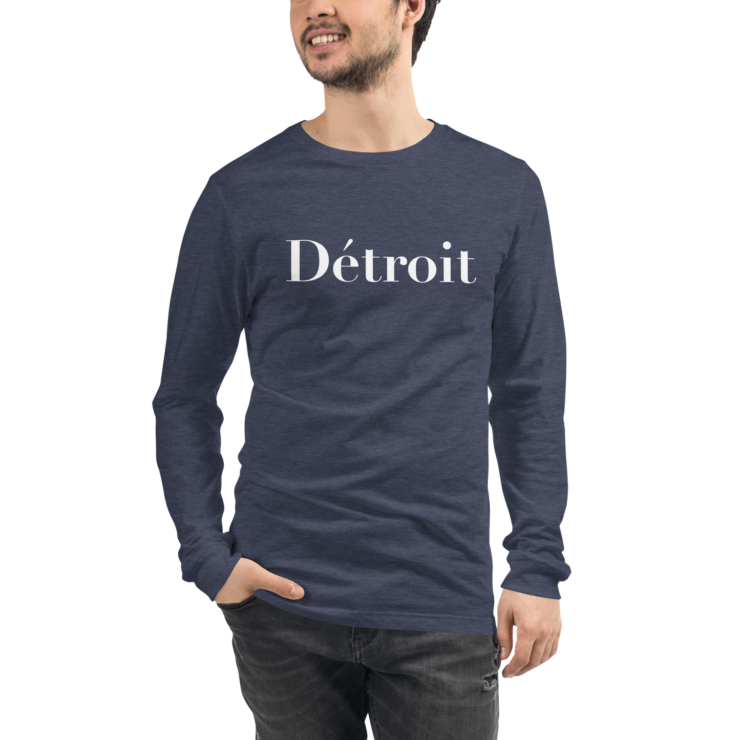 'Détroit' T-Shirt (Didot Font) | Unisex Long Sleeve