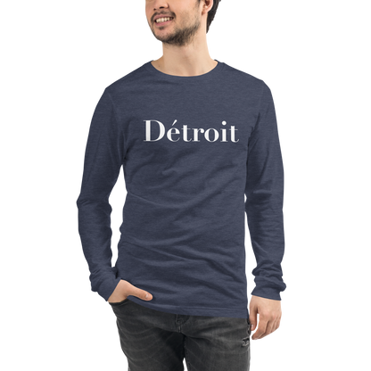 'Détroit' T-Shirt (Didot Font) | Unisex Long Sleeve