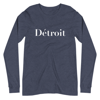 'Détroit' T-Shirt (Didot Font) | Unisex Long Sleeve