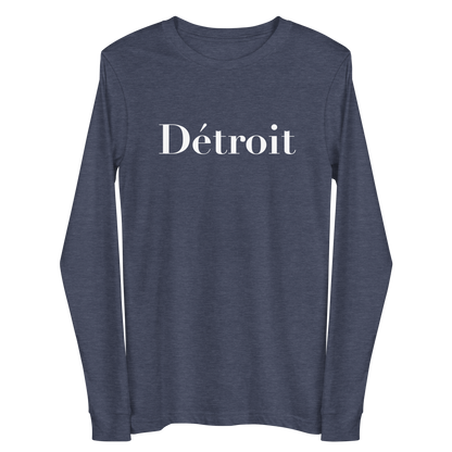 'Détroit' T-Shirt (Didot Font) | Unisex Long Sleeve