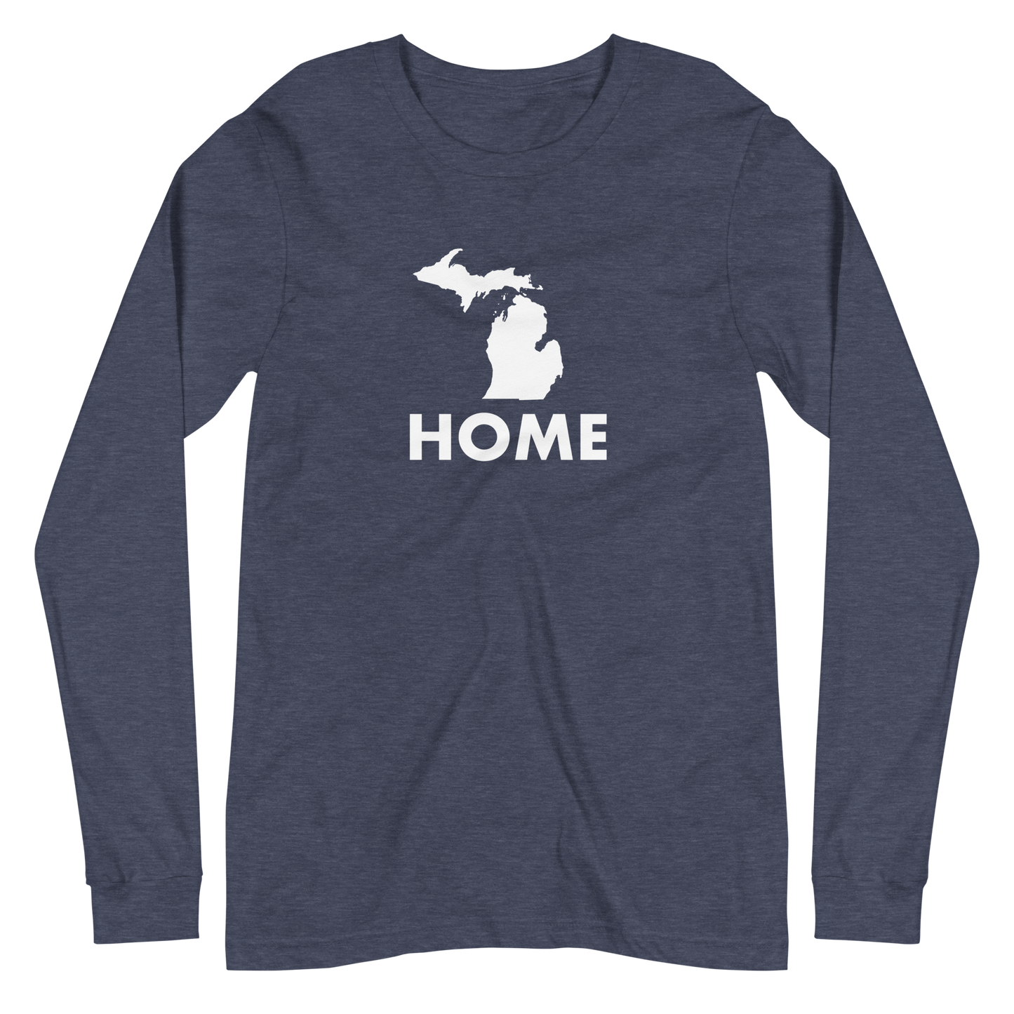 Michigan 'Home' T-Shirt (Geometric Sans Font) | Unisex Long Sleeve