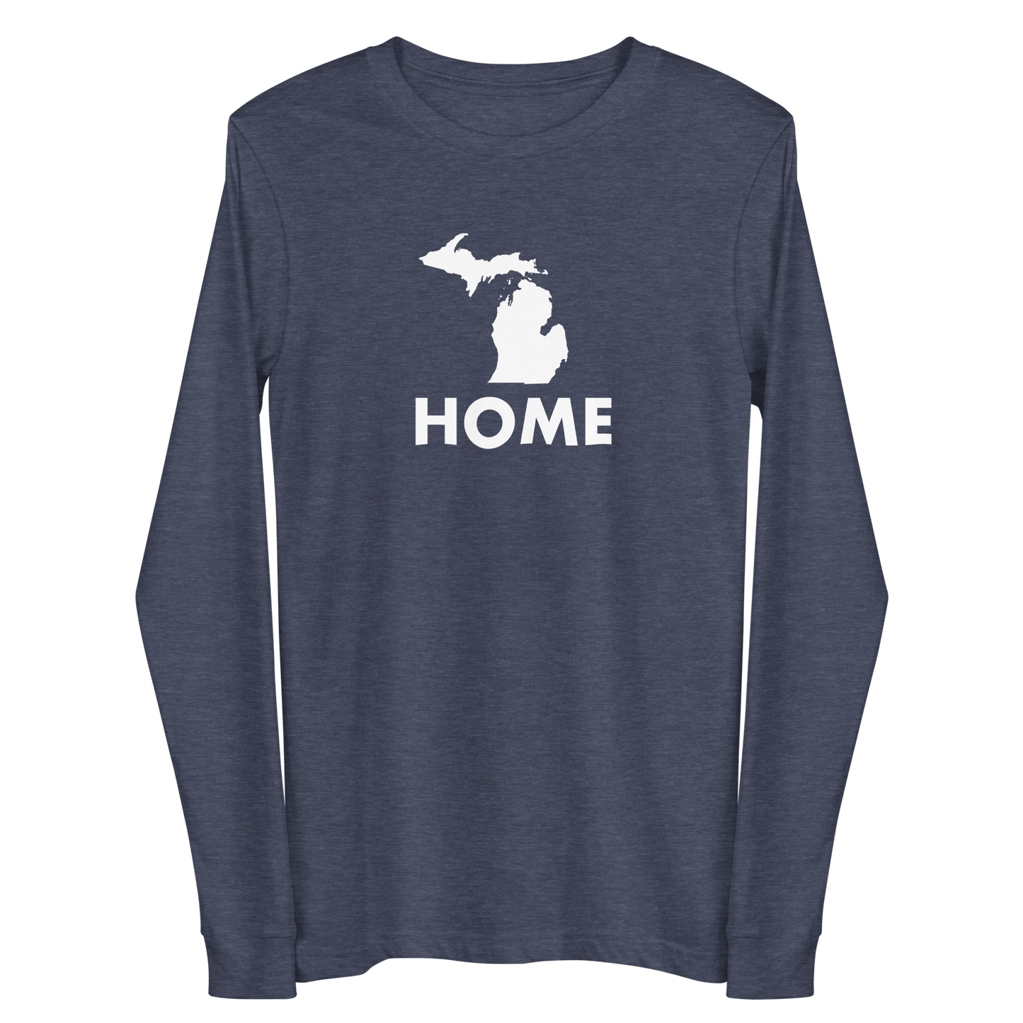 Michigan 'Home' T-Shirt (Geometric Sans Font) | Unisex Long Sleeve