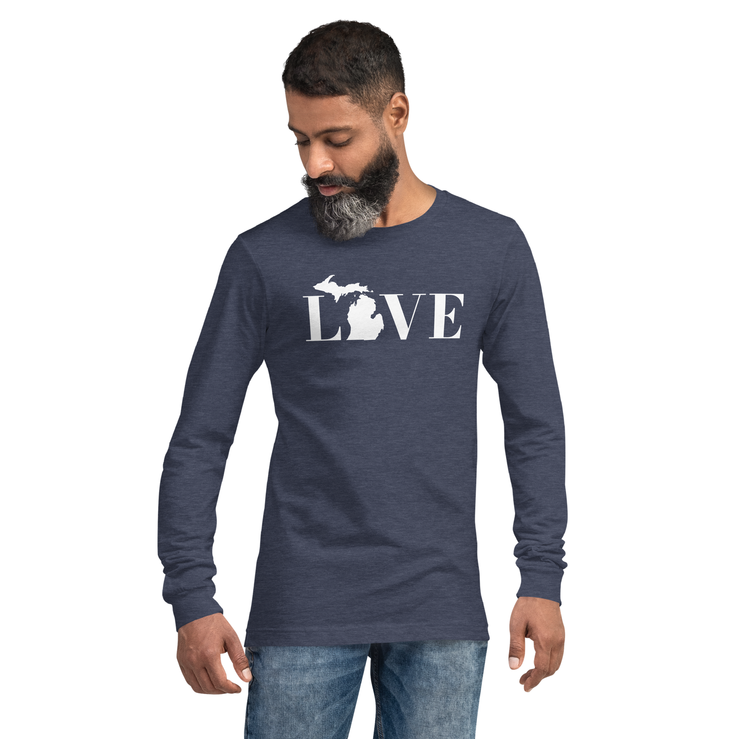 Michigan 'Love' T-Shirt (Didone Font) | Unisex Long Sleeve