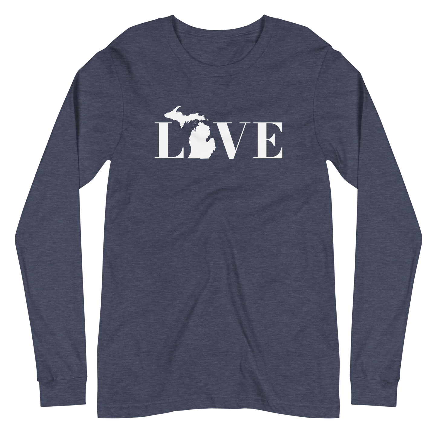 Michigan 'Love' T-Shirt (Didone Font) | Unisex Long Sleeve