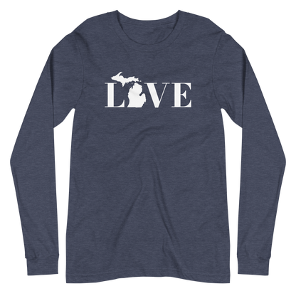 Michigan 'Love' T-Shirt (Didone Font) | Unisex Long Sleeve