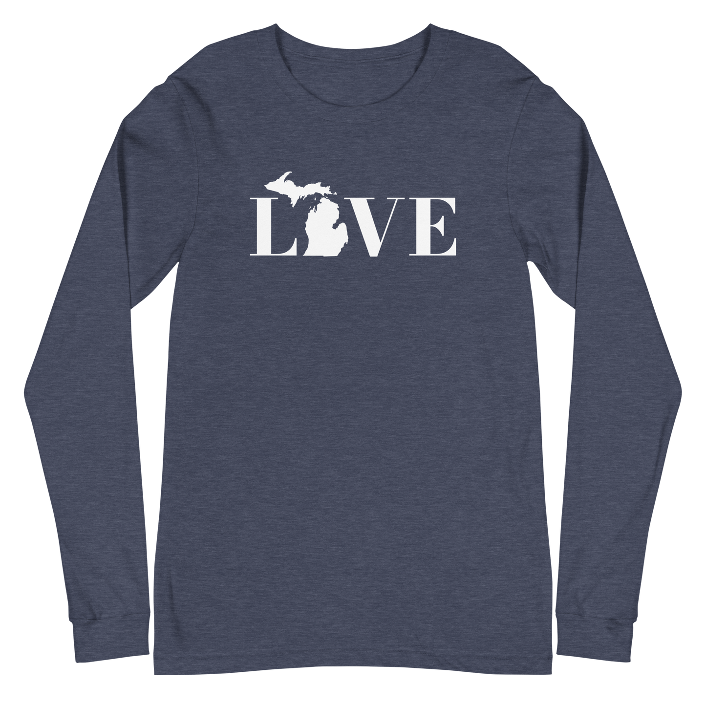 Michigan 'Love' T-Shirt (Didone Font) | Unisex Long Sleeve