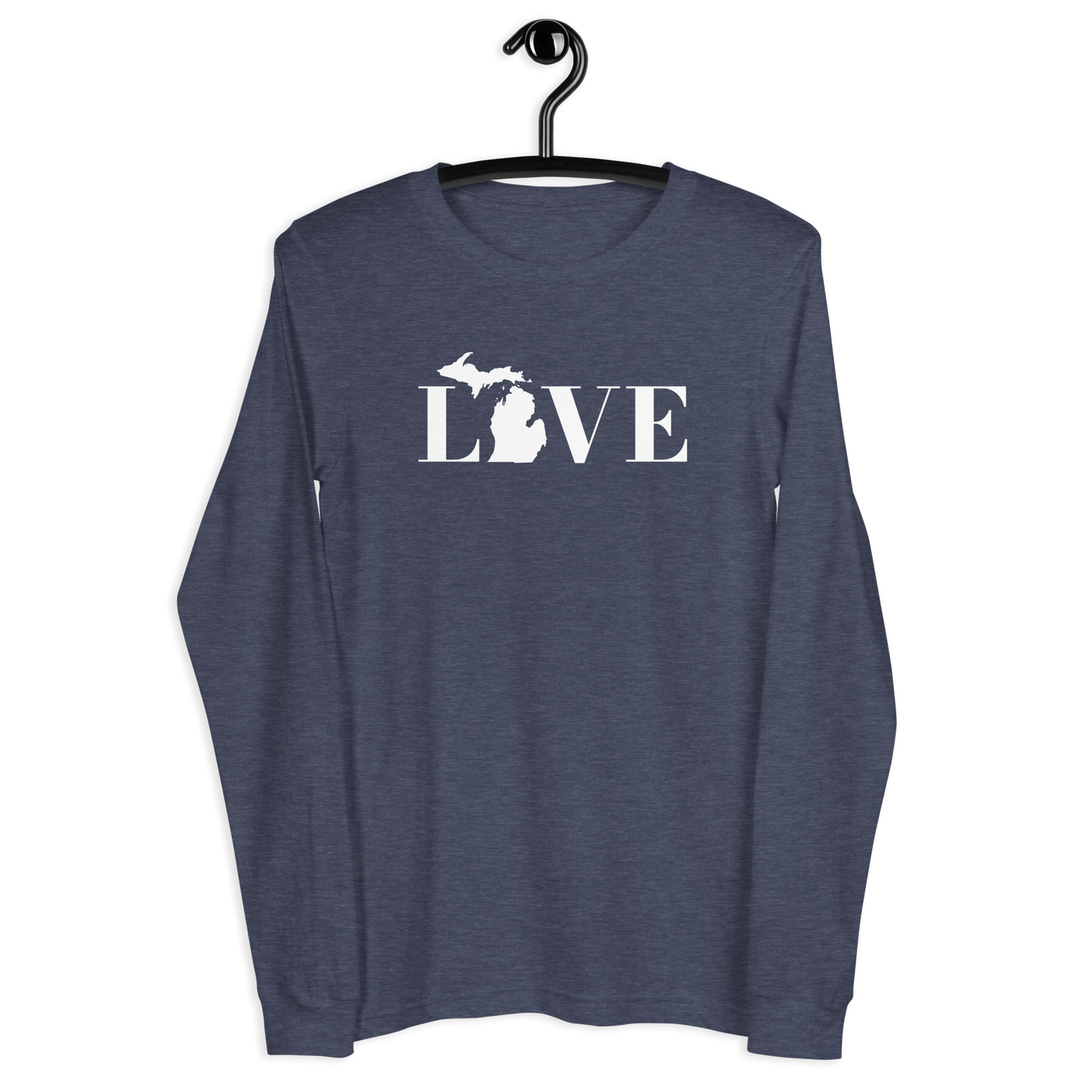 Michigan 'Love' T-Shirt (Didone Font) | Unisex Long Sleeve