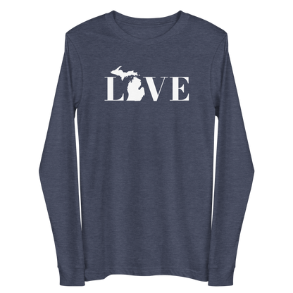 Michigan 'Love' T-Shirt (Didone Font) | Unisex Long Sleeve