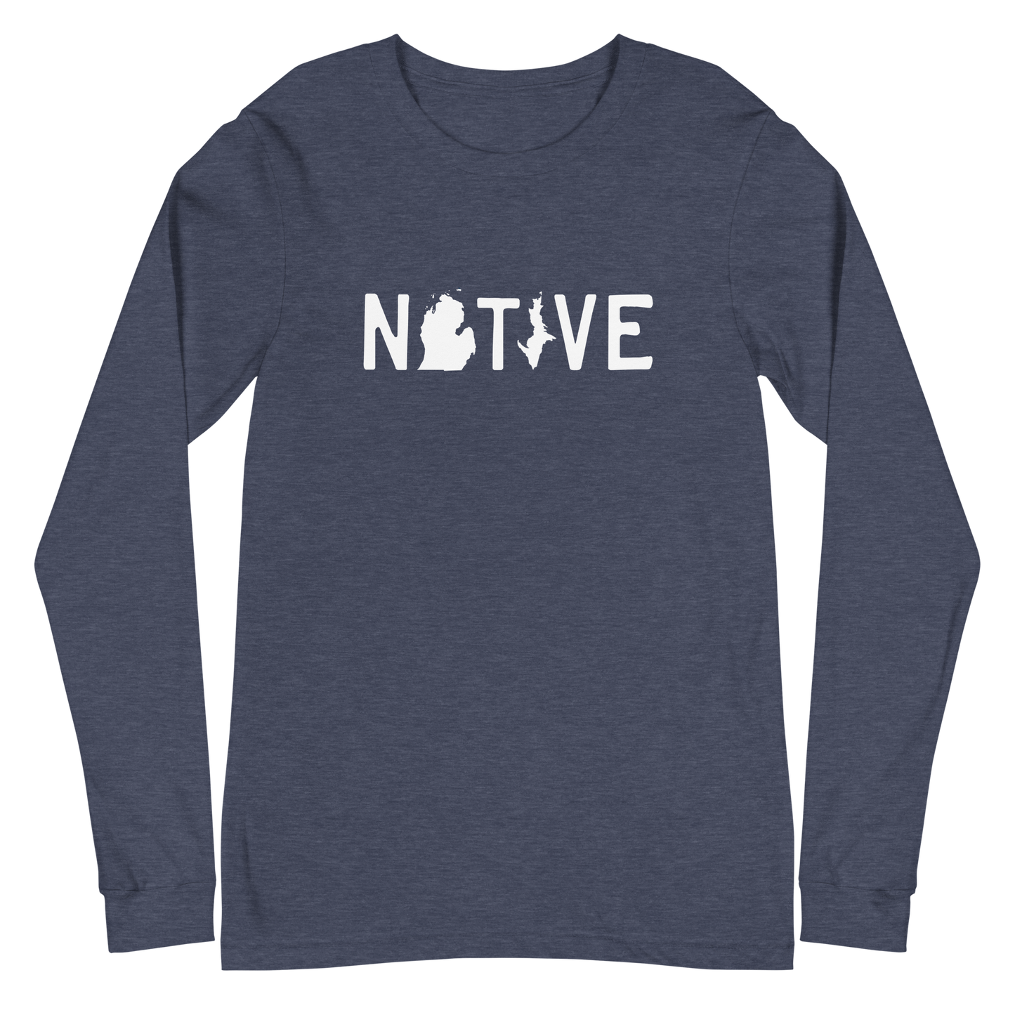 Michigan 'Native' T-Shirt (Licence Plate Font) | Unisex Long Sleeve