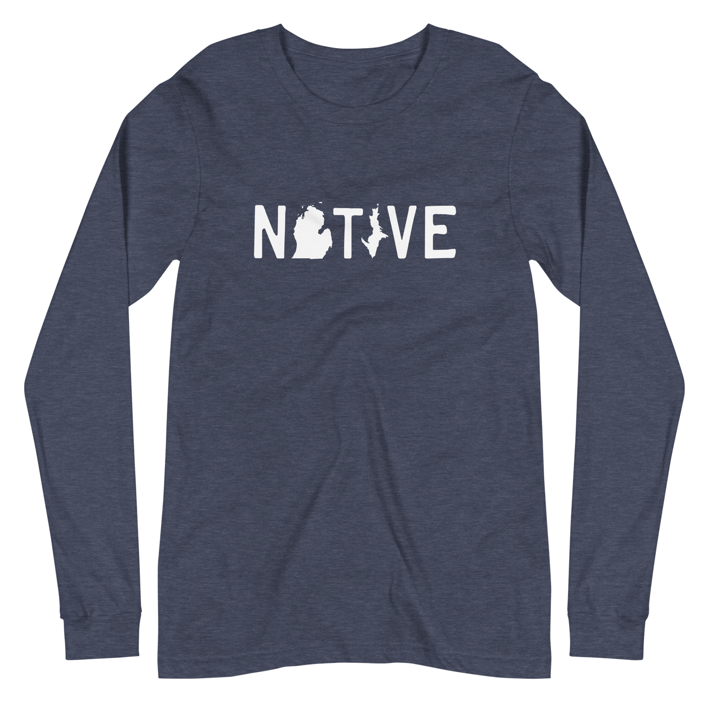 Michigan 'Native' T-Shirt (Licence Plate Font) | Unisex Long Sleeve