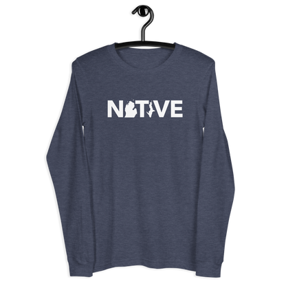 Michigan 'Native' T-Shirt (Geometric Sans Font) | Unisex Long Sleeve