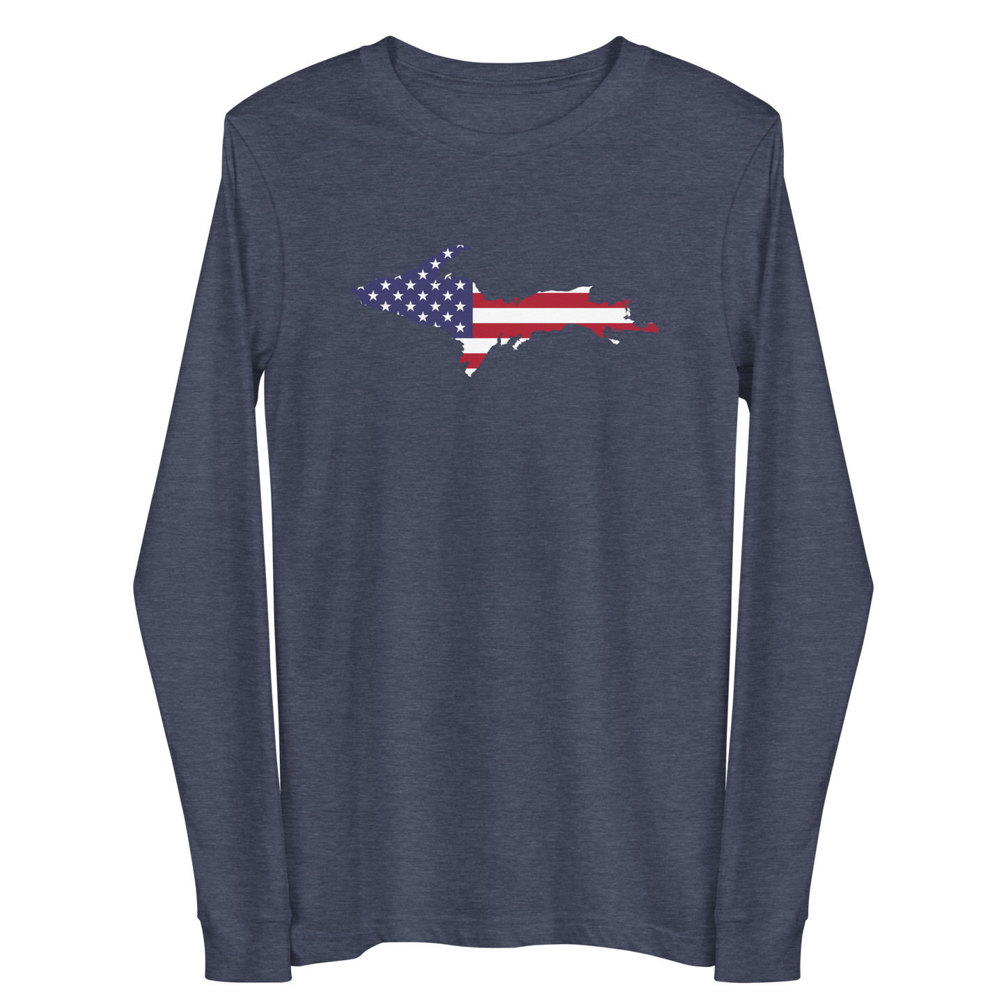 Michigan Upper Peninsula T-Shirt (w/ UP USA Flag Outline) | Unisex Long Sleeve