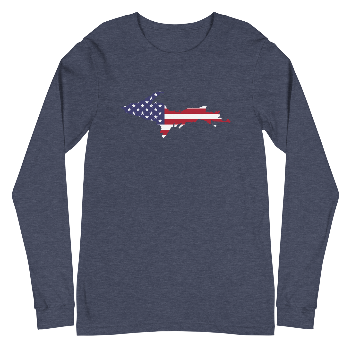 Michigan Upper Peninsula T-Shirt (w/ UP USA Flag Outline) | Unisex Long Sleeve